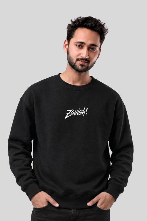 Zavish Black Oversized Sweatshirt