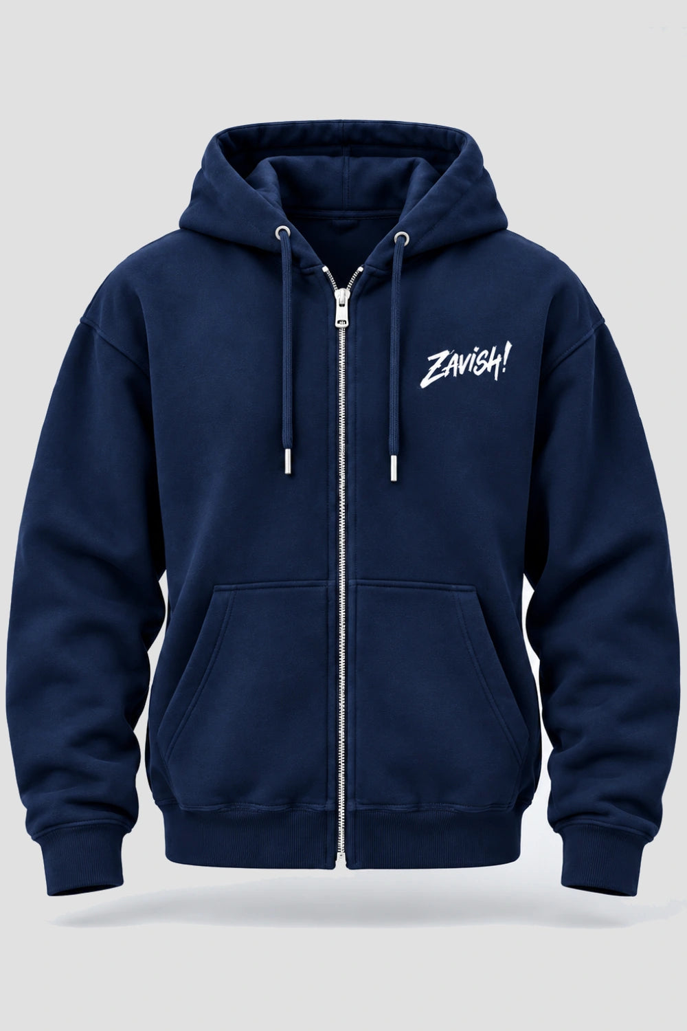 Zavish Blue Zipper Hoodie