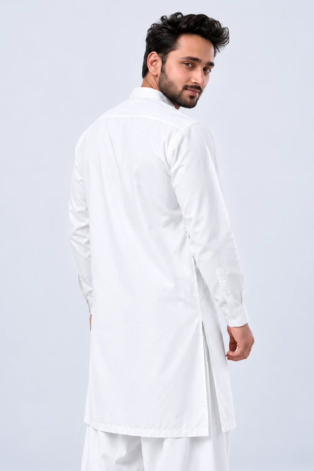 Zavish White Kameez Shalwar
