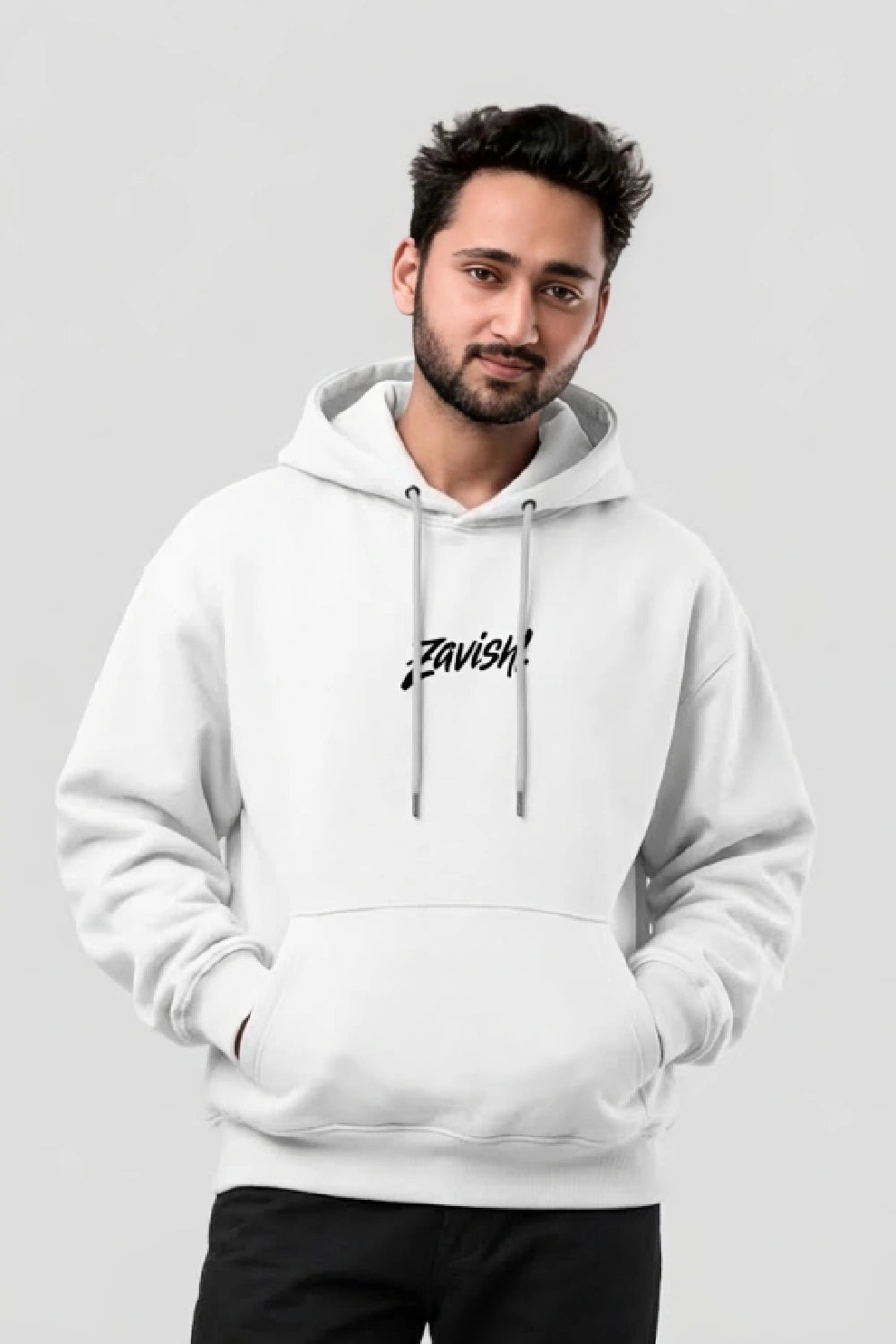 Zavish White Oversized Hoodie